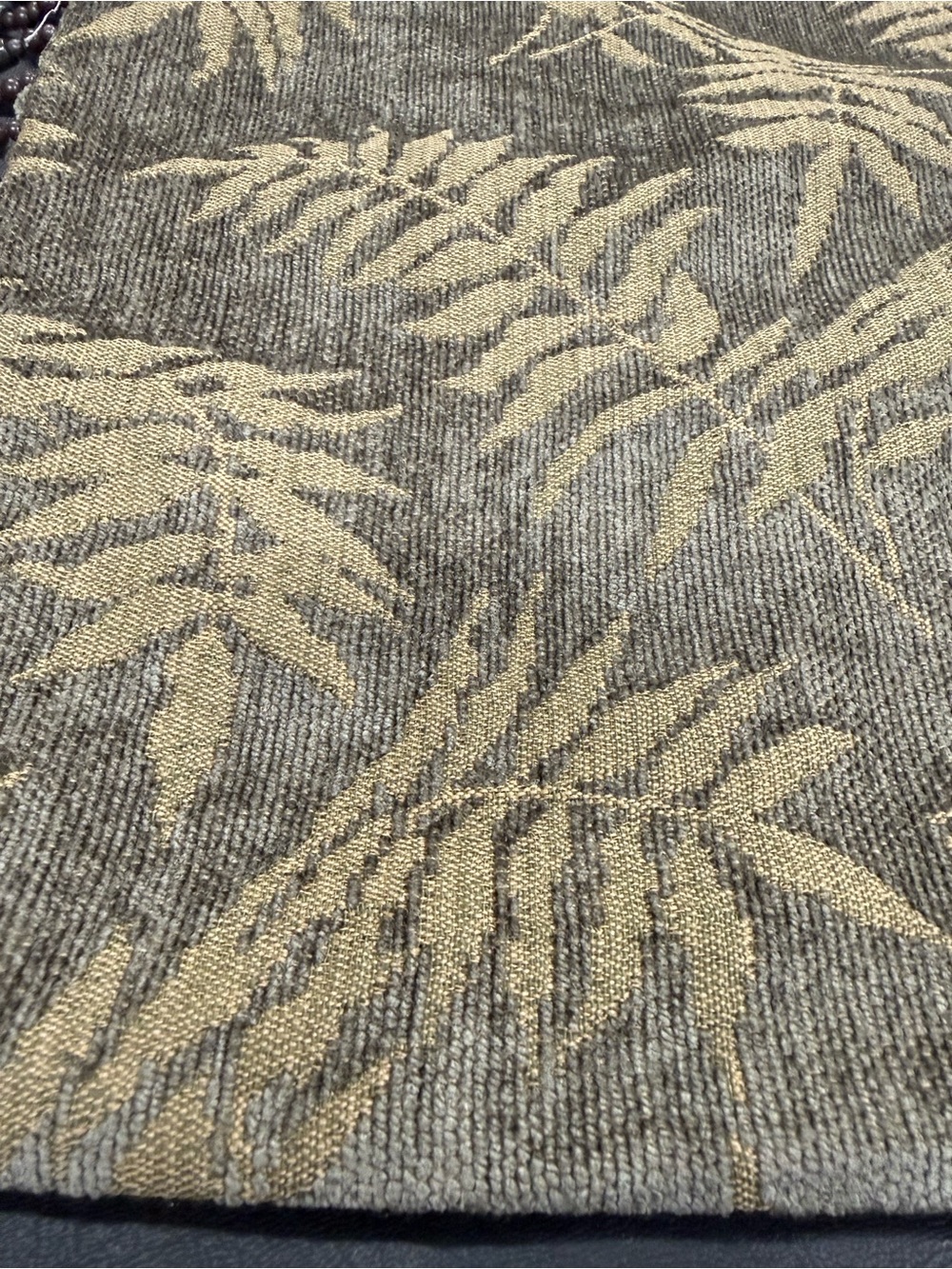 Vintage Brentwood Originals Jacquard Fern Throw Blanket 60x41 Sage Green Velvet - Picture 8 of 15